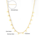 LUXUKISSKIDS Trendy Korean 5 Stars Charms Clavicle Choker Steel Fairy Woman Eight-Pointed Star with Shiny Zirconia Neck Collier