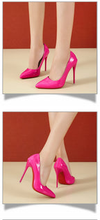 2025 Fashion High Heels 35-45 Plus Size Women Shoes 12cm Thin Stiletto Banquet Wedding Shoes Sexy Pointed Toe Ladies Party Shoes