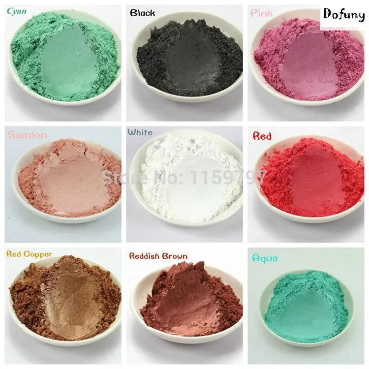 20g Sample Pack Natural Mineral Mica Powder 120+ Colors for DIY Nail Art Soap Candle Dye Makeup Eyeshadow Epoxy Resin Craft