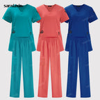 Hot sale nursing articles Women Scrubs Set Nurse Accessories Medical Uniform Soft Comfort Clinical Workwear Operating Work Suits