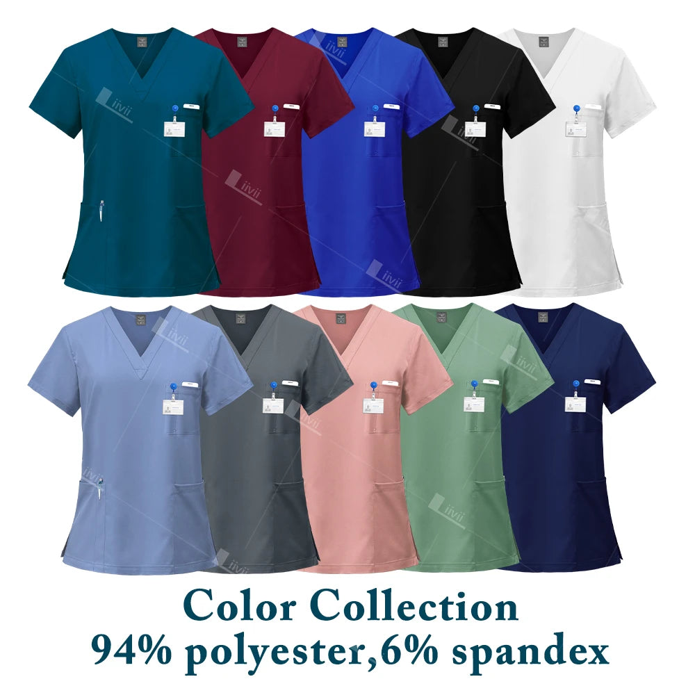 Hot Sale Clinic Workwear Unisex Medical Nurse Scrub Sy Salon Costume Doctor Nursing Top Pants