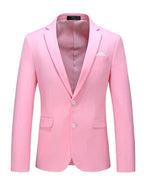 New Men Pure Color Formal Business Social Office Suit Slim Fit Jacket Male Wedding Dance Party Tuxedo Dress Simple Blazers Homme