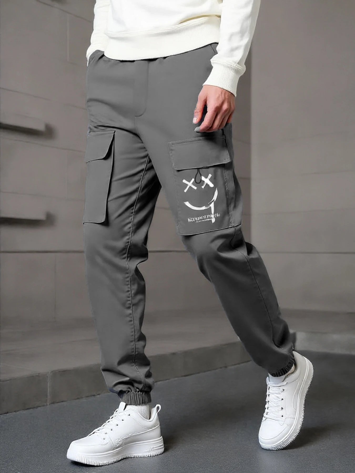 Boys' overalls, casual trousers, multi-pocket joint style, contrast color style, machine washable 7-14 years old, large size, sm