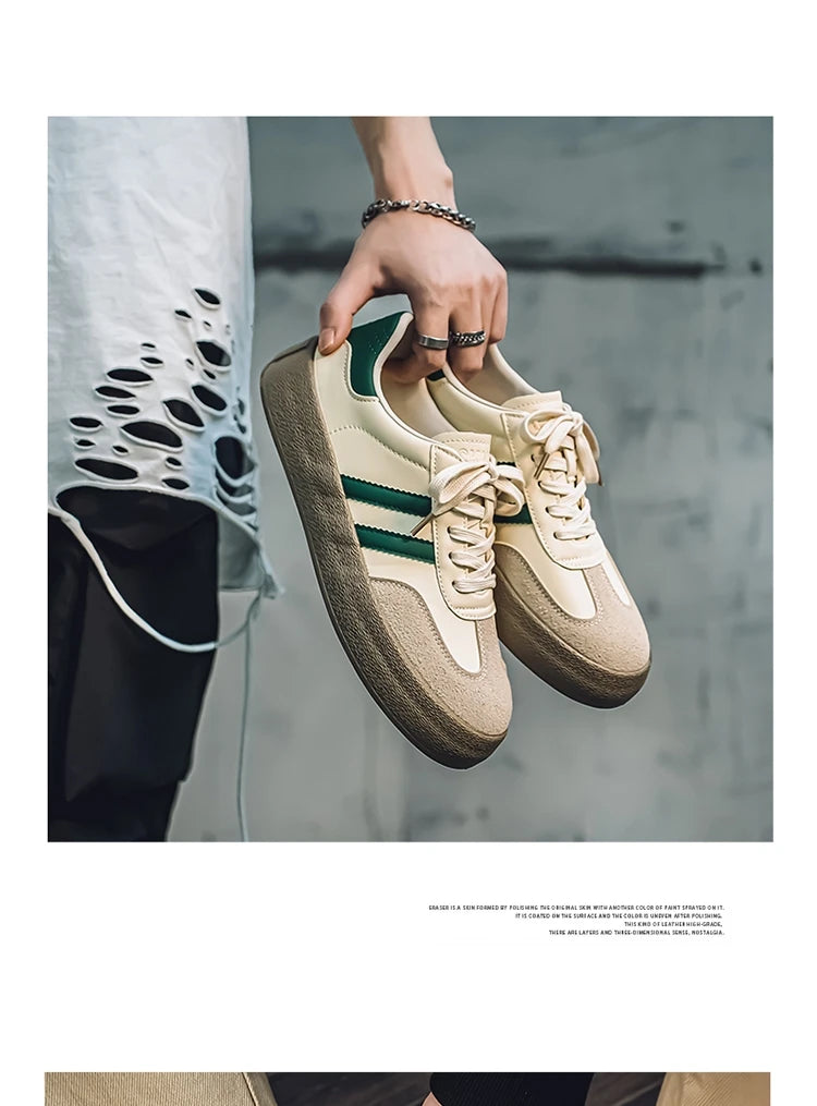Men's Trendy Popular Leisure Shoes Versatile Soft Leather for Men Sneakers Man Low-top Wear-resistant Sports Walking Footwear