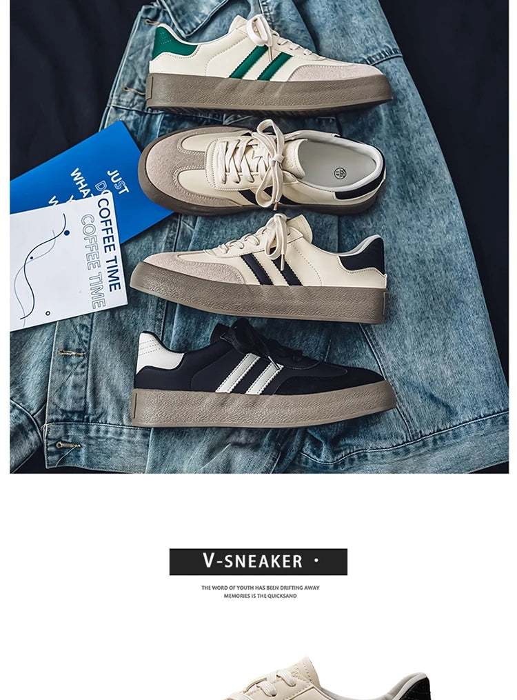 Men's Trendy Popular Leisure Shoes Versatile Soft Leather for Men Sneakers Man Low-top Wear-resistant Sports Walking Footwear