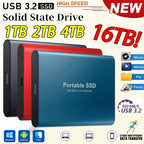 Metal Casing HDD 16TB External Hard Drive Type-C USB3.2 Solid State Hard Disk 2TB 4TB Mobile Storage Device For PC MAC Laptop
