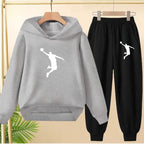 Children's Sportswear,playing Clothes, Hooded Sweatshirts and Long Pants Are Suitable for Boys and Girls Aged3to13.Charming Sets