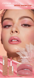 QIBEST 8 Color Watery Lip Gloss Waterproof Long Lasting Mirror Lip Glaze Moisturizing Liquid Lipstick Tint Women Makeup Cosmetic