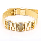 Fashion Stainless Steel For Woman Men Bracelet Mesh Bracelet Set Crystal Heart Anchor Charm Fine Bracelet Bangle Female Lover