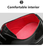 Elegant Red Men's Casual Leather Shoes Pointed-Toe Lace-up Men's Dress Shoes Comfortable Formal Shoes zapatos de vestir hombre