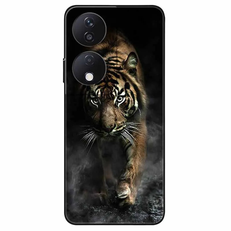 For Honor 90 Smart 5G Case 6.8'' Animal Painted Wolf Lion Silicon Phone Cover For Honor 90 Smart TPU Coques Protect Shell Capa