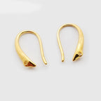 (1941) 20MM 24K Gold Color Plated Carved Earring Hook Jewerly Making Diy Jewelry Findings Accessories