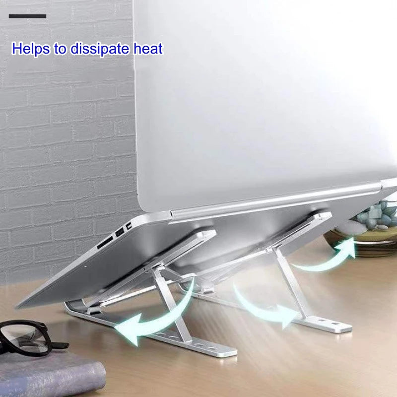 Adjustable Laptop Stand Aluminum Alloy Desktop Holder Foldable Portable Bracket for Macbook Air Pro  Notebook Tablet Pad Cooling