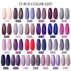 Mtssii 20/40/60Pcs Nail Gel Polish Set Kit Nude Pink Glitter Nail Art UV Gel Manicure Set Vernis Semi Permanent Base Top Coat