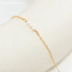 14K Gold Filled Bracelet Naturel Pearl Bracelet Minimalist Jewelry Handmade Boho Bracelet for Women Tarnish Resistant Jewelry