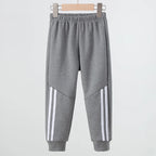 1/3 Piece Set Autumn And Winter Children's Mmulti-color Sports Thick Sweatpants For Boys And Girls With Plush Warm Casual Pants