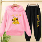 Kids Hoodie Girls Boys Clothing Lion Simba Hoodies Autumn Winter Top+Pants Aged 3 to 14 Children's Suit Tracksuit Sportwear Sets
