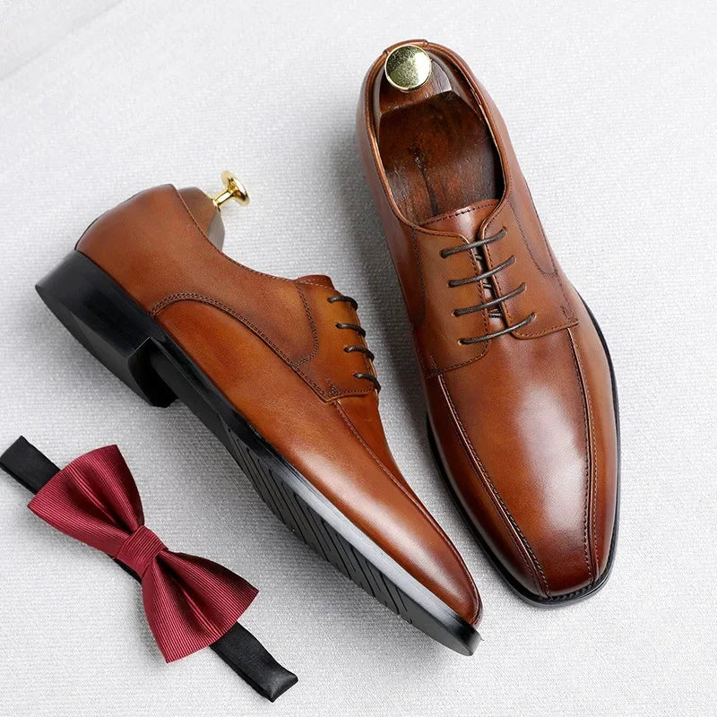 Men Shoe Autumn Polishing Elegant Social Shoes Men Business Dress Shoe Casual Flat Men Party Wedding  Zapatos2024