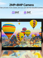 BAKEN 10.1-inch Android13 tablet, 4(2+2)GB+64GB, quad-core processor, dual cameras, wifi, Bluetooth, free accessories