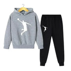 Autumn and Winter Children's Fashion Sports Hoodie+Pants Set for Boys and Girls Aged 4-14, Casual and Comfortable 2-piece Set