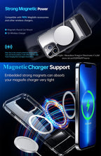 Magnetic Stand Phone Case for iPhone 17 16 15 14 Pro Max Plus 12 13 Mini 11 Mobile Cases with Kickstand Shockproof  Back Cover
