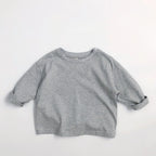 New Kids Cotton Long Sleeve T-Shirt Top 2-7Y Boys Girls Loose Basic Shirt Korean Children's Clothes 2025 Soft Undershirt Outfit