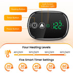 Cordless Heating Shoulder Neck Pad With Ajustable 4 Level Heated 5 Level Timer Electric Shoulder Neck Hot Compress Warm Winter