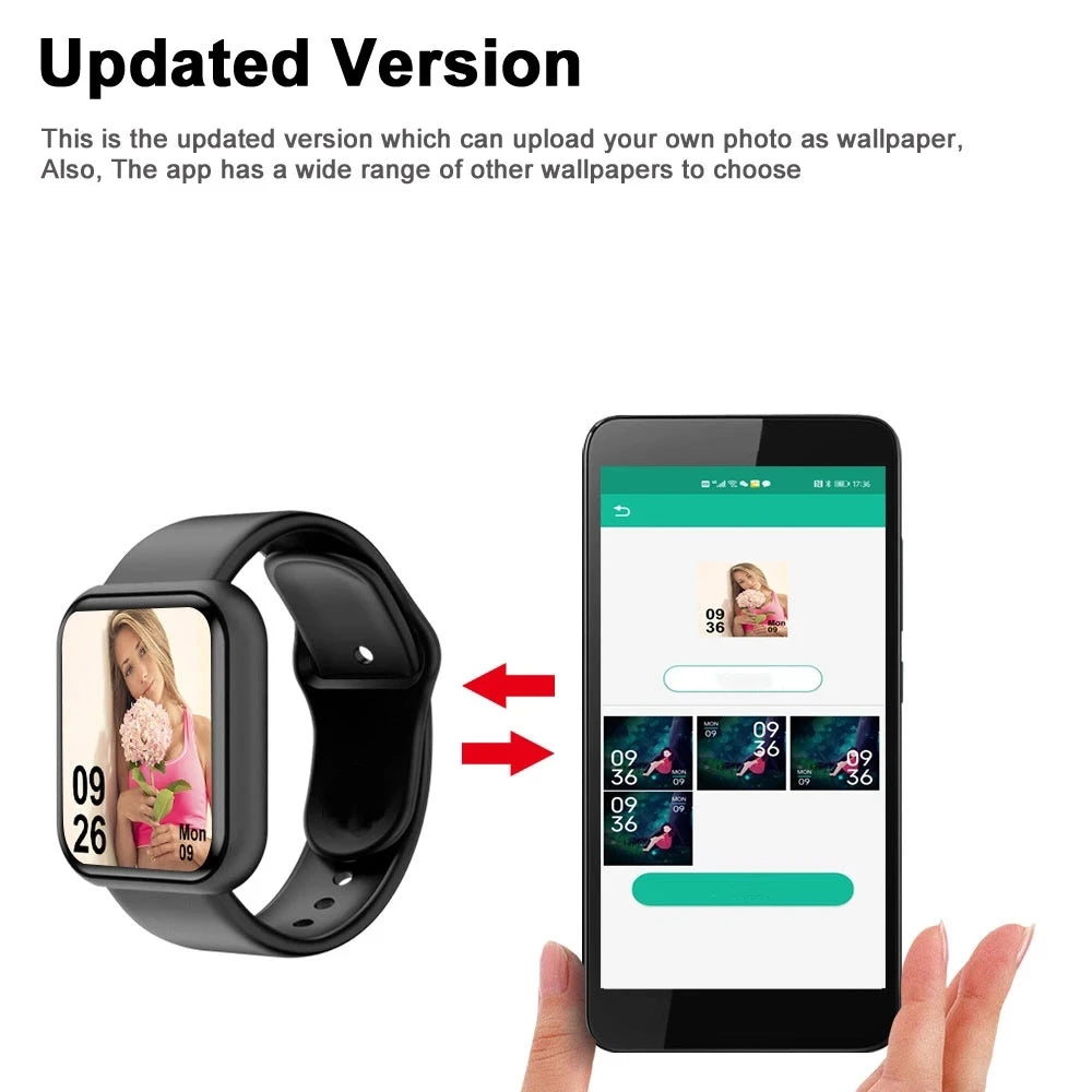 Bluetooth Smartwatch for Men and Women with Phone Connect and Music Control