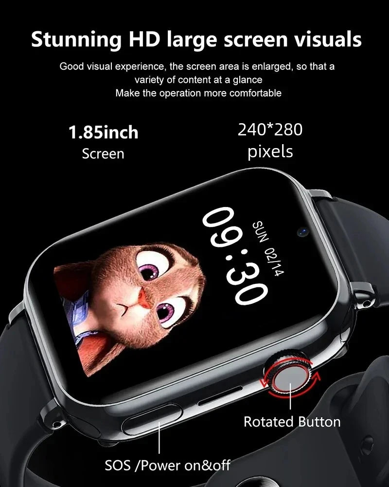 4G SIM Card Smart Watch Kid Smartwatch SOS GPS Location Video Phone Call Watch Children Boy Student Girl Waterproof Smart Watch