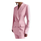 Pant Suits Outfit Womens Matching Sets Pants Elegant High Quality Double Breasted Blazer Suit Set Fashion 2 Pieces For Women