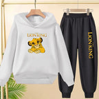 Kids Hoodie Girls Boys Clothing Lion Simba Hoodies Autumn Winter Top+Pants Aged 3 to 14 Children's Suit Tracksuit Sportwear Sets