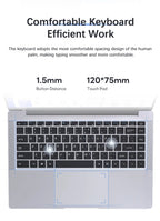 14.1" Ultra Slim Windows 11 Pro Laptop Computer intel Atom A3950 12GB RAM 1TB 2TB SSD Notebook PC 1080P HD Office Study Laptops