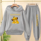 Kids Hoodie Girls Boys Clothing Lion Simba Hoodies Autumn Winter Top+Pants Aged 3 to 14 Children's Suit Tracksuit Sportwear Sets