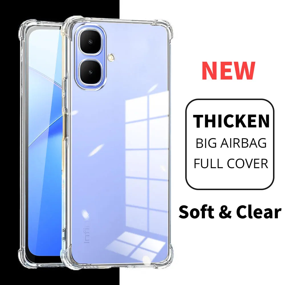 Phone Case For Infinix Smart 10 8 6 Plus Smart 10 9 8 HD 8 Pro Smart 5 7 9 Case Airbag Shockproof Clear Soft Silicone Back Cover
