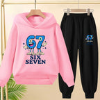 Kids Leisure Clothes Boy Girls Spring Hoodie 67 six seven Print Graphic Children Clothing 3 To 12 Age Comfortable Sportswear Set