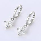 14K Gold/Silver Plated Flower Bracelets for Women Cubic Zirconia Four Clover Leaf Charm Dainty Bracelets Shiny Jewelry Gifts