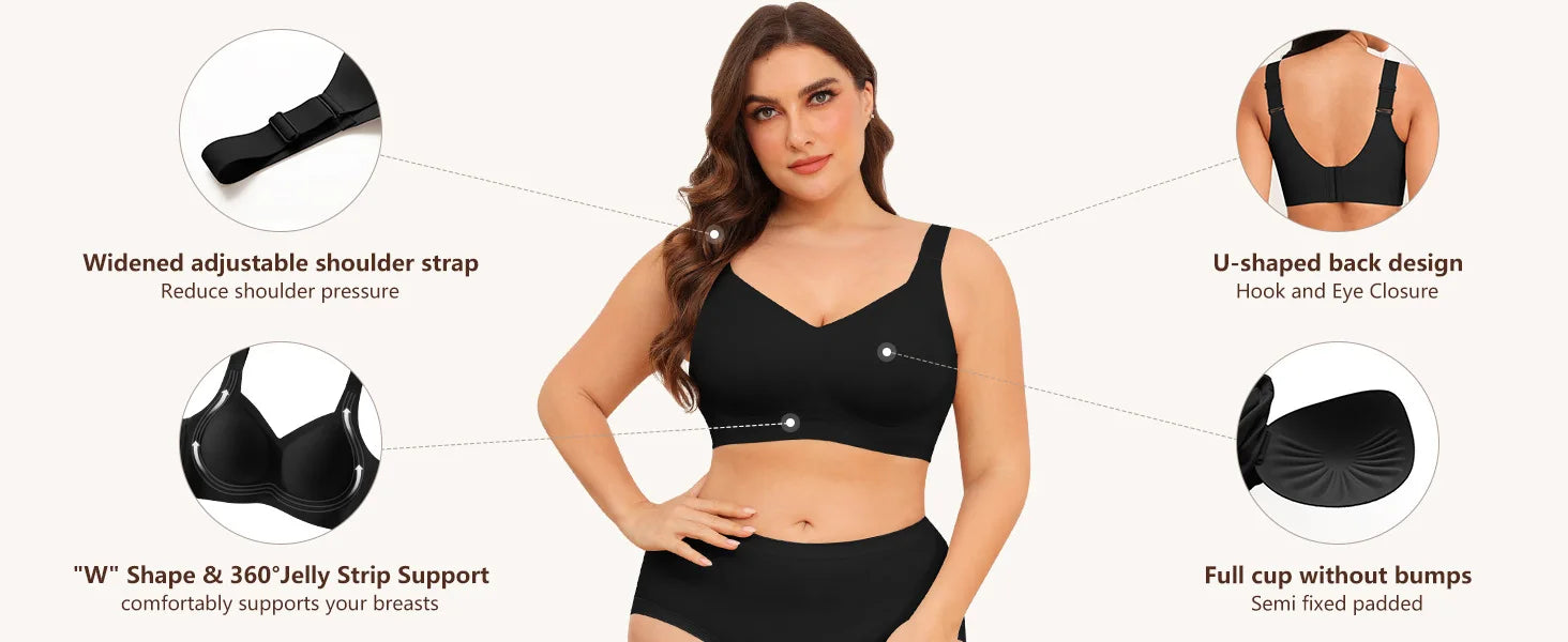 Seamless Bras for Women Comfort Lingerie Padded Sports Tops Non-wire Underwear Soft Bralette Support Sexy Bra Intimates