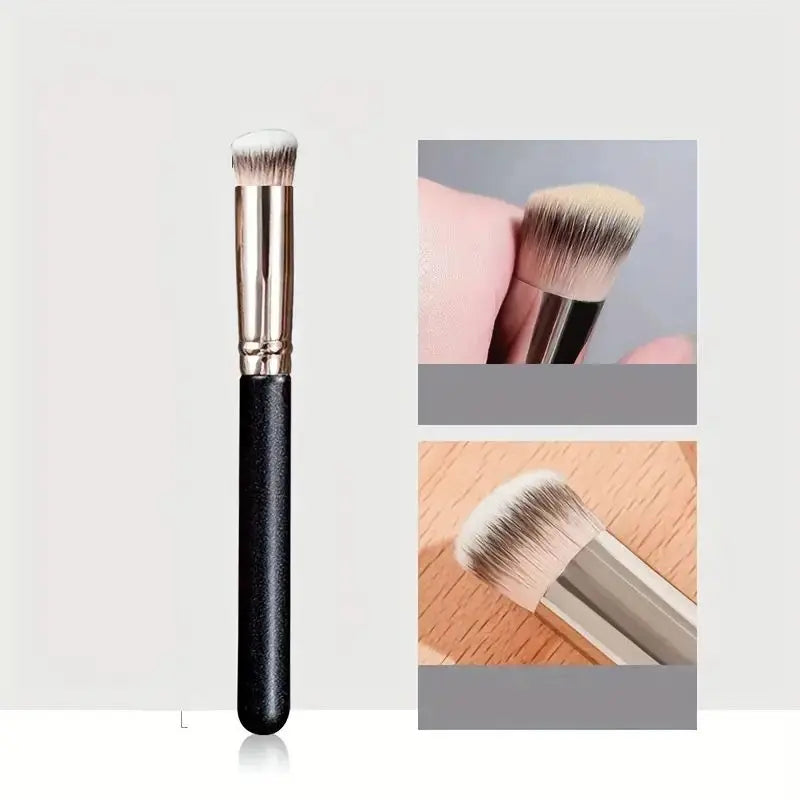 1/3pcsMakeup Brush Set, Concealer and Foundation Makeup Brush- Nylon Bristlefor All Skin Types, ABS HandleConvenient Travel Size