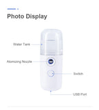 30ML Mini Facial Steamer Personal Nano Sprayer USB Nebulizer Humidifier Moisturizing Hydrating Women Beauty Skin Care Tool
