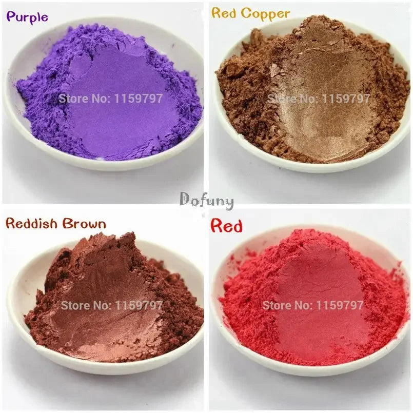 20g Sample Pack Natural Mineral Mica Powder 120+ Colors for DIY Nail Art Soap Candle Dye Makeup Eyeshadow Epoxy Resin Craft