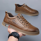 Trendy Men's Casual Shoes Simple Men's Retro Genuine Leather Shoes Elegant Formal  Commuter Work Shoes Free Delivery Loafers