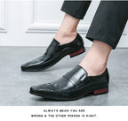 Luxury Dress Shoes Man Classic Leather Shoes Brand Men's Italian Shoes Pointed Toe Business Formal Shoes For Men Oxfords Loafers