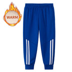1/3 Piece Set Autumn And Winter Children's Mmulti-color Sports Thick Sweatpants For Boys And Girls With Plush Warm Casual Pants
