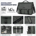 Laptop Briefcases for Men 15.6 Inch Laptop Bag Water resistant Computer Bag Lightweight Shoulder Satchel Bags