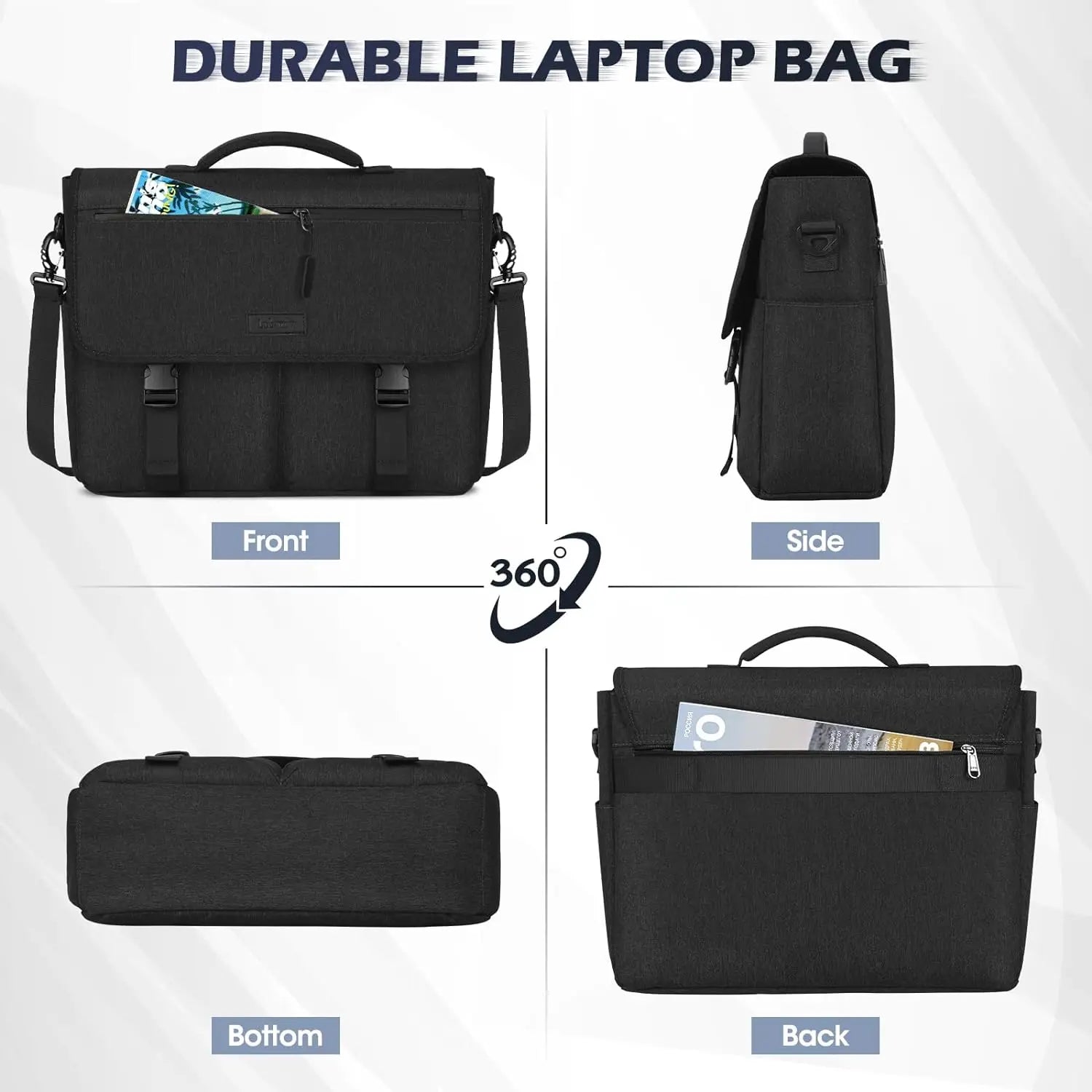 Laptop Briefcases for Men 15.6 Inch Laptop Bag Water resistant Computer Bag Lightweight Shoulder Satchel Bags