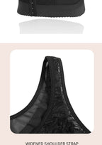 Push Up Bras with Non-adjusted Straps Women Long Tank Top Bra Front Closure Support Bras in Plus Size