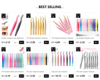 1Pc Lash Tweezers Eyelash Extensions Makeup Tools Stainless Steel Eyebrow Eyelash Tweezers Professional Lash Applicator Tool