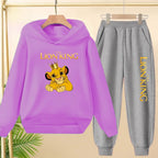 Kids Hoodie Girls Boys Clothing Lion Simba Hoodies Autumn Winter Top+Pants Aged 3 to 14 Children's Suit Tracksuit Sportwear Sets
