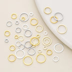 10/20Pcs/Pack 14K/18K Gold Color Plated Close Jump Rings Split Rings Connector for Jewelry Necklace Making Accessories