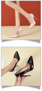 2025 Fashion High Heels 35-45 Plus Size Women Shoes 12cm Thin Stiletto Banquet Wedding Shoes Sexy Pointed Toe Ladies Party Shoes